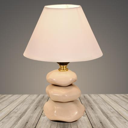 Настольная лампа 18302 BG бежевый/бежевый абажур h260 1х60W E27, DIY22 У1